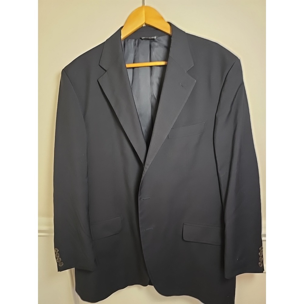 Neiman Marcus Men's Napoli 999 Sport‎ Coat/Jacket/100% Wool, Black 48R LS Italy
